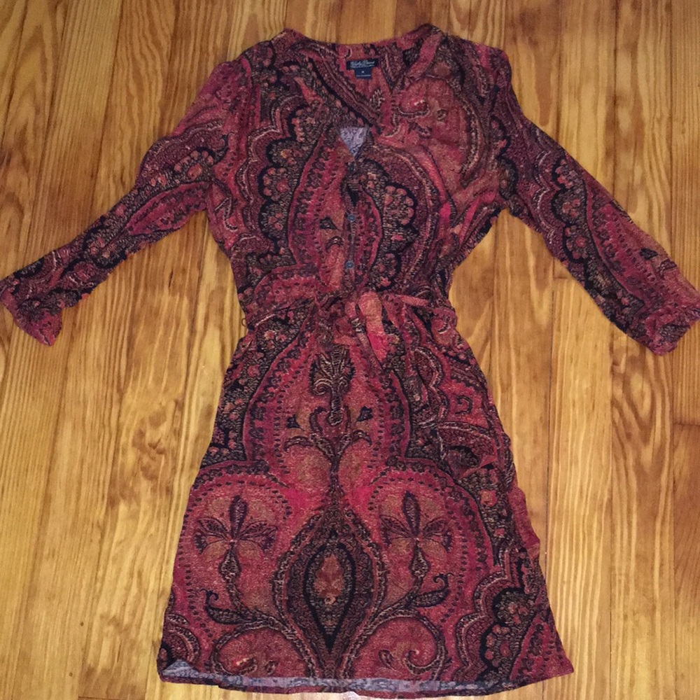 Lucky brand bohemian red dress size medium